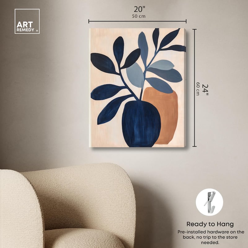 Blue Matisse Jar I Canvas by Art Remedy, Gallery Wrapped