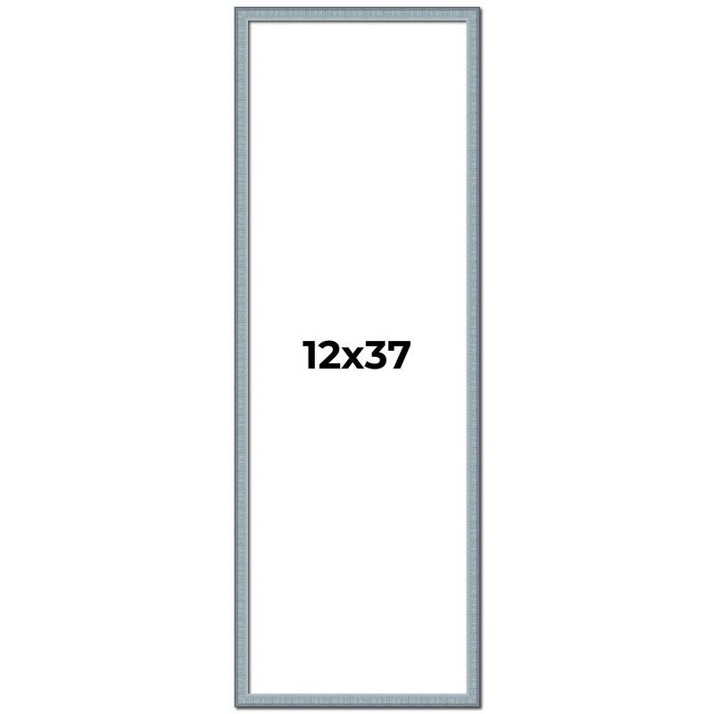 12x37 Frame Rustic Sky Blue Solid Wood Picture Frame | 0.75 Inch