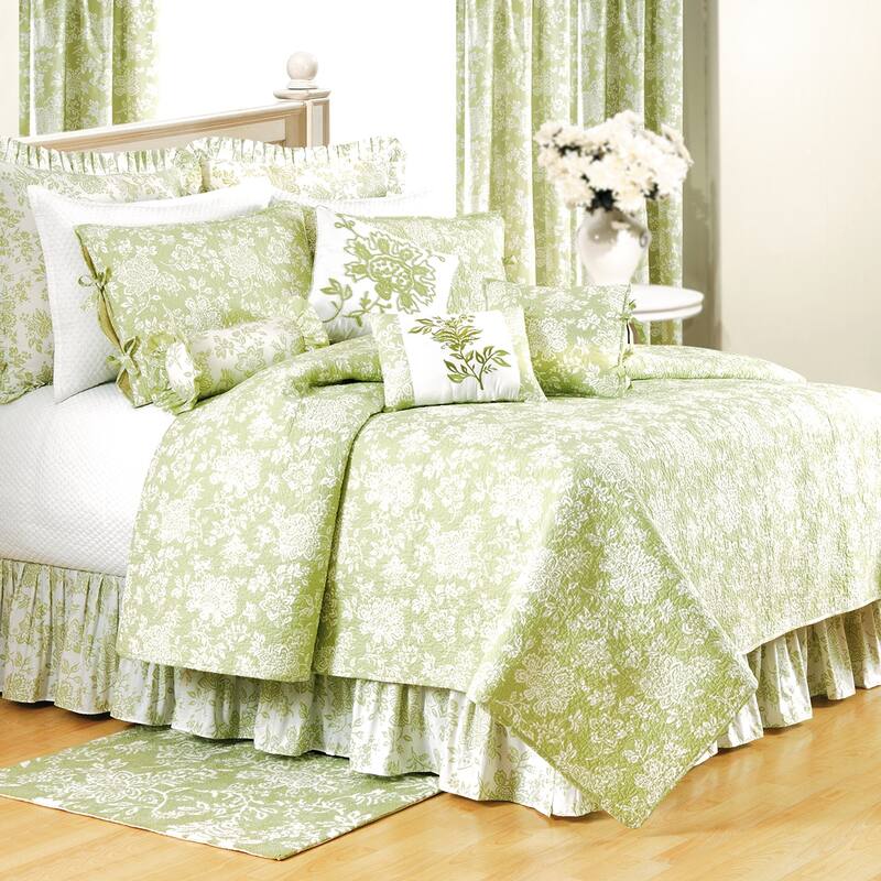 Shelby Green Bedding - 1 Piece - Queen - Green
