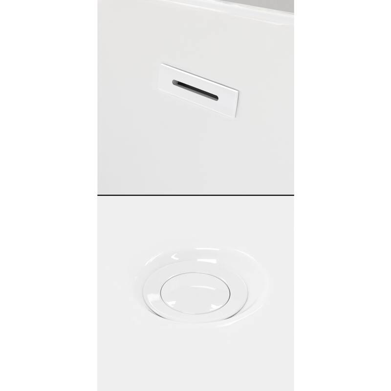 Wyndham Collection Juliette 71-inch White Freestanding Soaking Bathtub