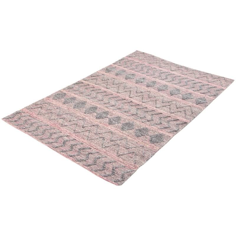 ECARPETGALLERY Braid weave Sienna Grey Wool Rug - 6'1 x 9'5