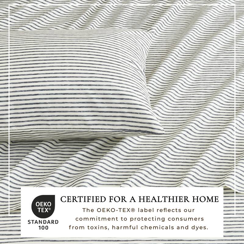 Linery & Co. Ultra-Soft Striped Brushed Microfiber Sheet Set
