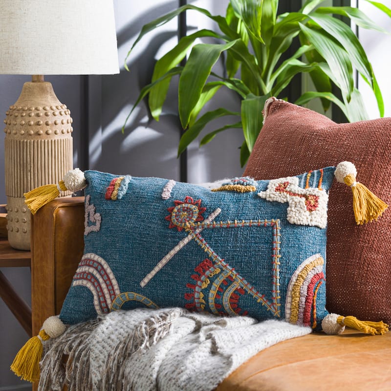Alyshe Vibrant Boho Throw Pillow - 14"H x 22"W - Cover Only