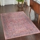 preview thumbnail 46 of 44, New Concept Washables Vintage Persian Floral Machine Washable Area Rug 4' x 6' - Brick - Rectangle