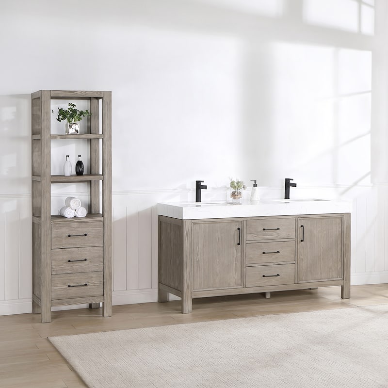 Miseno MV-NM-703860M León 60" Free Standing Double Basin Vanity Set