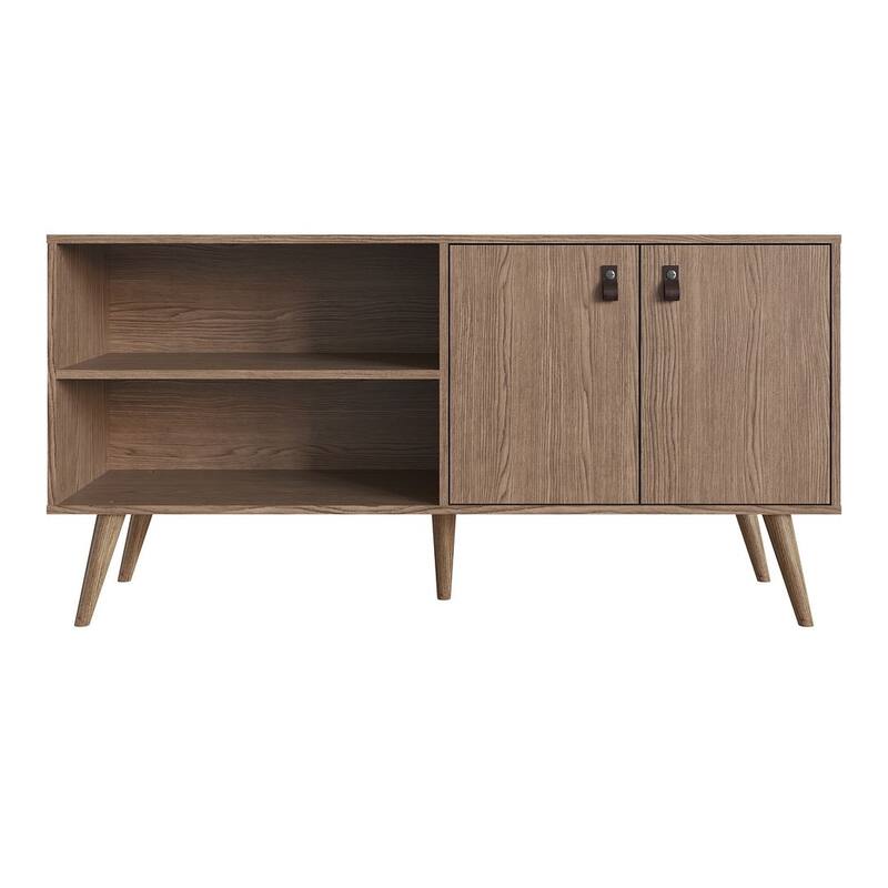 Manhattan Comfort Amber 53.7 In. Media Console Cabinet - Nature