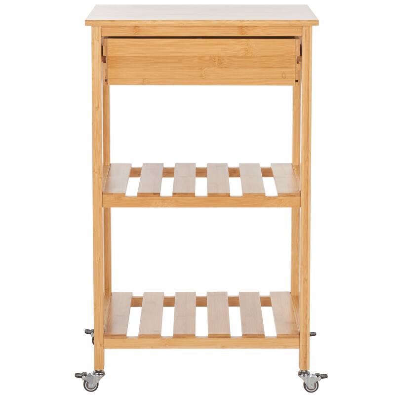 SAFAVIEH Evette Corteau Kitchen Cart - 19" W x 13" D x 30" H - 19Wx13Dx31H