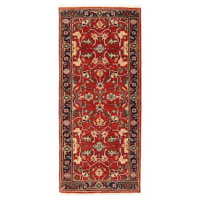 ECARPETGALLERY Hand-knotted Serapi Heritage Red Wool Rug - 2'7 x 5'10
