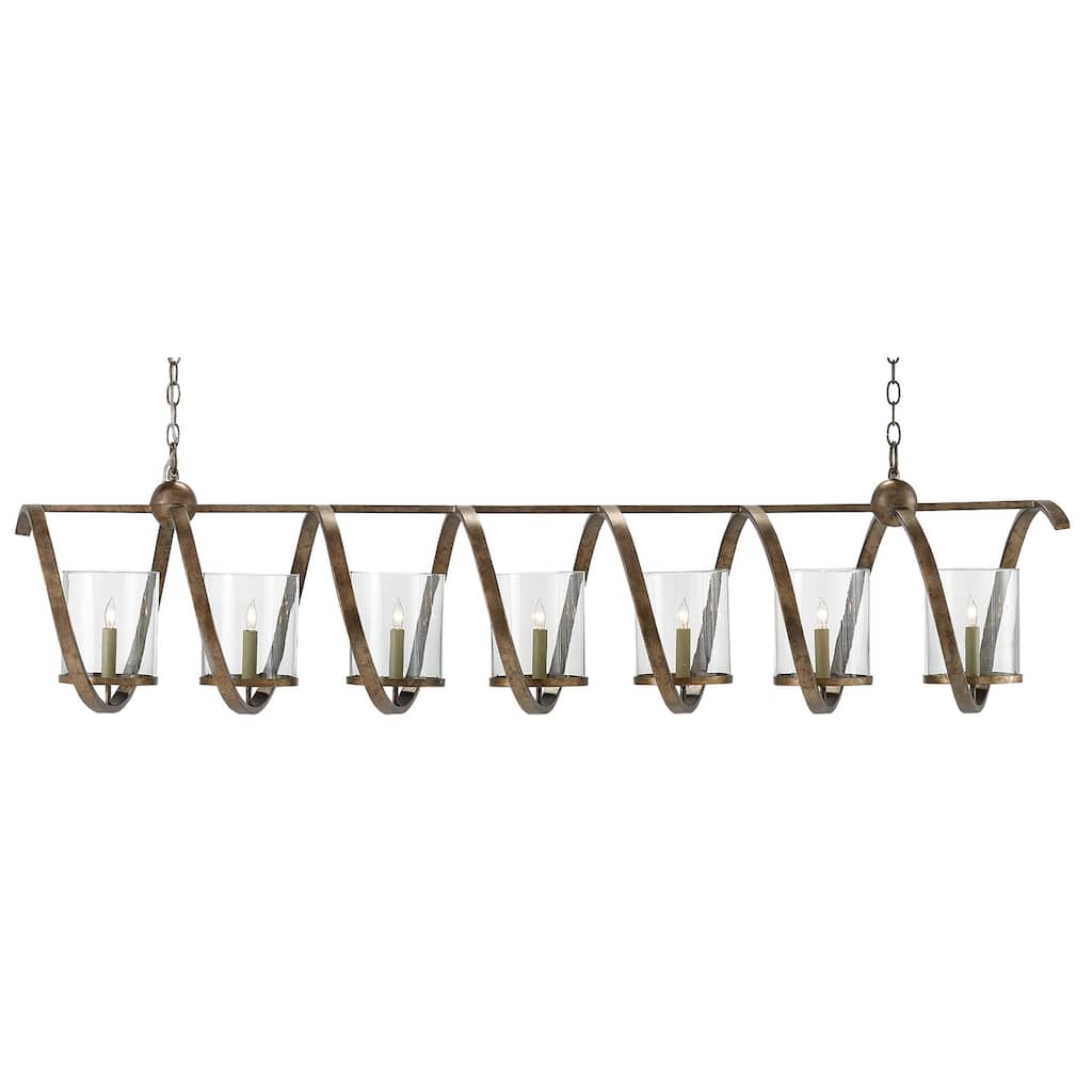 Currey & Company Maximus Grande Chandelier - 17"h x 64"w x 14"d
