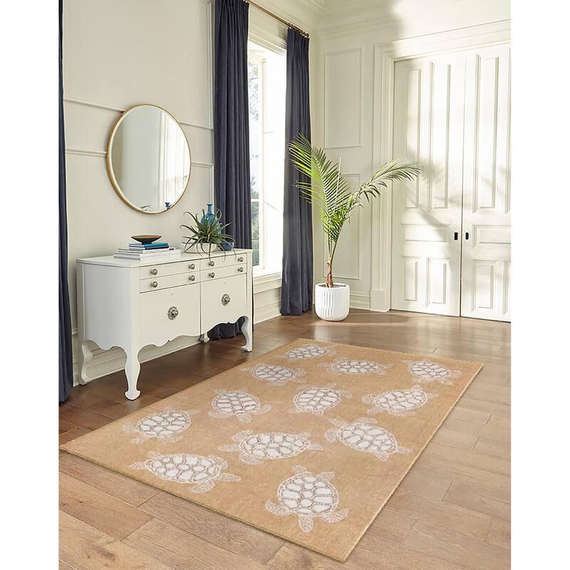 Liora Manne Carmel Collection Sea Turtles Indoor/ Outdoor Area Rug