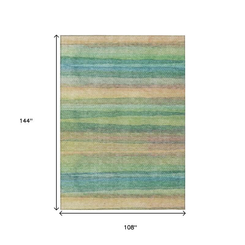 HomeRoots Striped Transitional Rectangle Outdoor Rug
