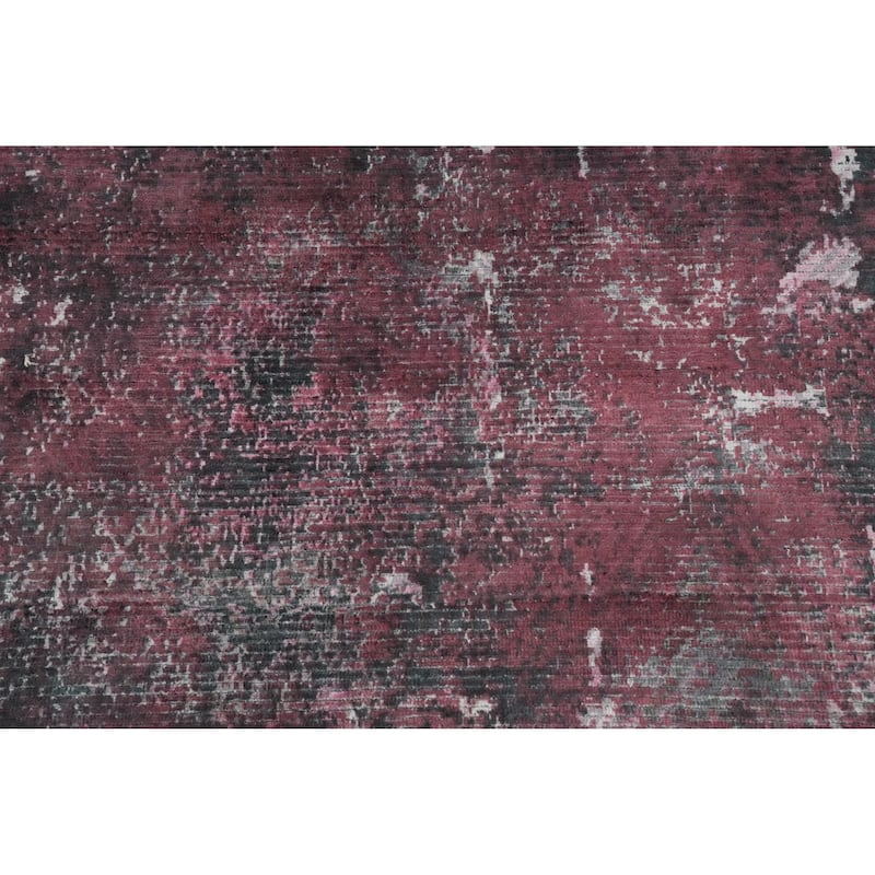 Hand Knotted Oriental Viscose Silk Carpet Modern Abstract Multi-Colored Abstract Area Rug - 7' 9'' X 5' 6''