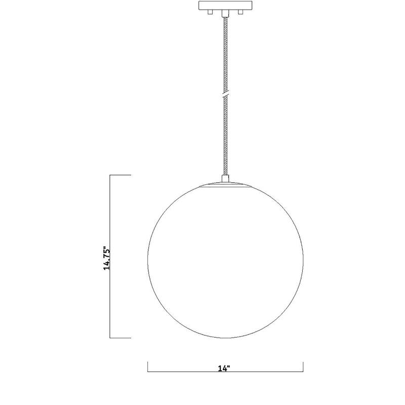 Circo 14 in. 1-Light Matte White Modern Pendant Light