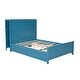 preview thumbnail 7 of 27, Full Size Platform Kids Bed Frame with Storage Shelves, 4-Drawers & Elegant Headboard for Modern Style and Functionality, Blue