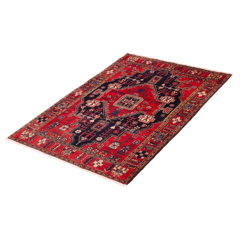 Anadol Navy, Red Rug 4'5" x 6'7" - 4'5 x 6'7