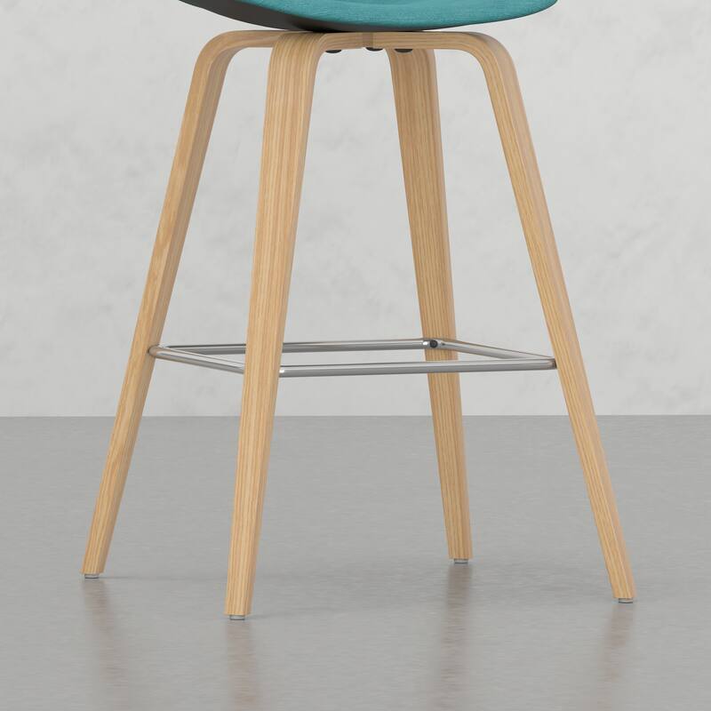 Harvard Bentwood Counter/ Bar Height Stool - Aqua Blue