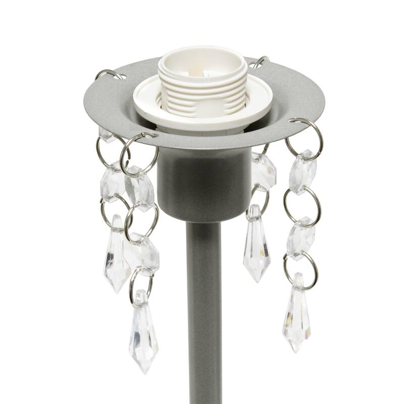 Creekwood Home 17.25" Contemporary Crystal Droplet Table Lamp - 17.25