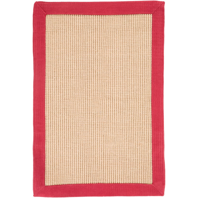 Handwoven Eco Natural Fiber Jute Cotton Bordered Casual Area Rug