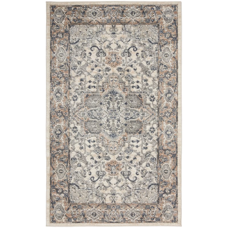 Nourison Quarry Indoor only Persian Area Rug. - 3' x 5' - Ivory/Grey