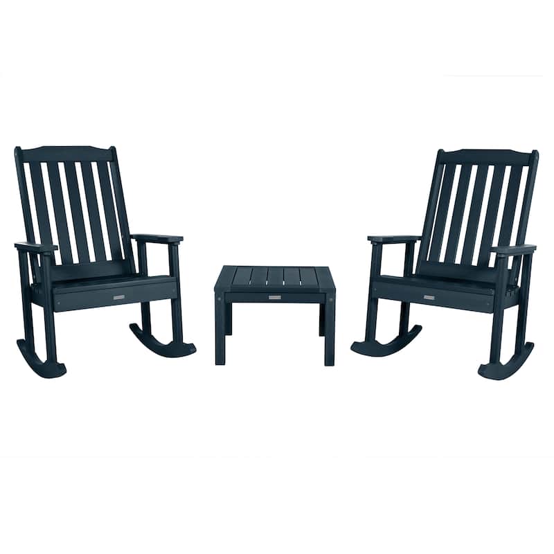 HIGHWOOD Rocking Chairs and Side Table (3-piece Set) - Federal Blue