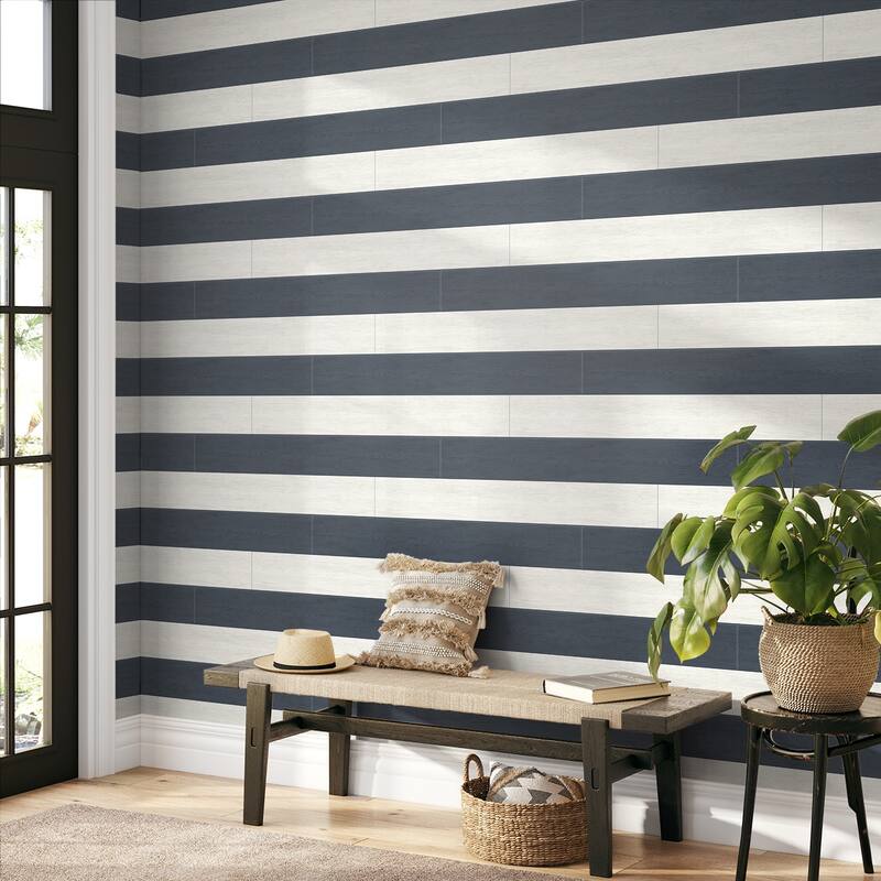NextWall Two Toned Shiplap Peel and Stick Wallpaper