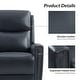 preview thumbnail 102 of 111, Fiacro 30.31" Genuine Leather Wingback Swivel Rocker Recliner with Nailhead Trim