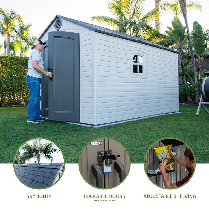 Lifetime 8 FT. x 12.5 FT. Outdoor Storage Shed