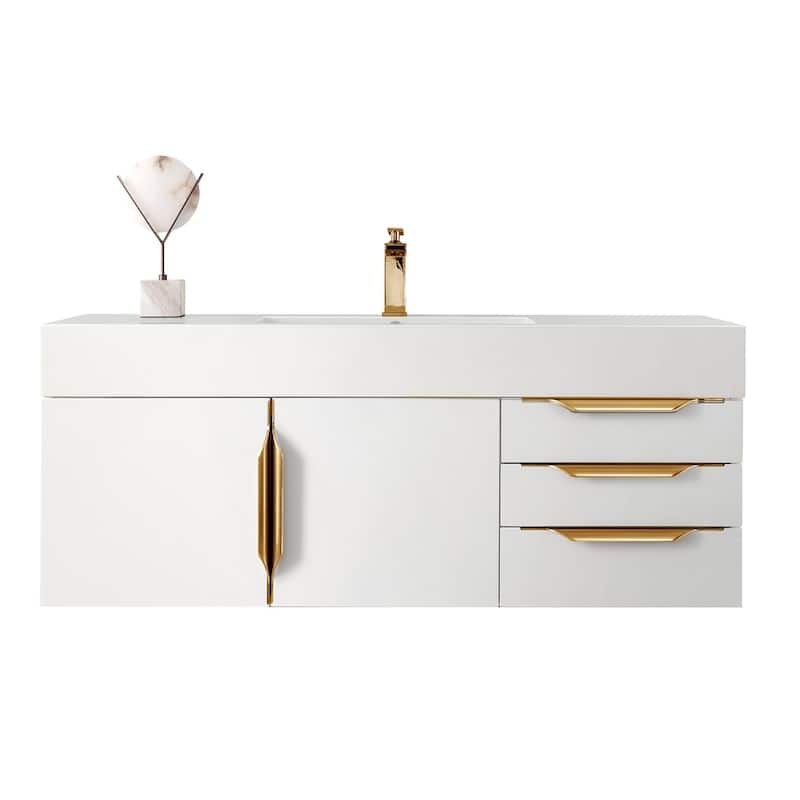 James Martin Vanities 983-V48-W-G-GW Columbia 48" Wall Mounted Single - Glossy White