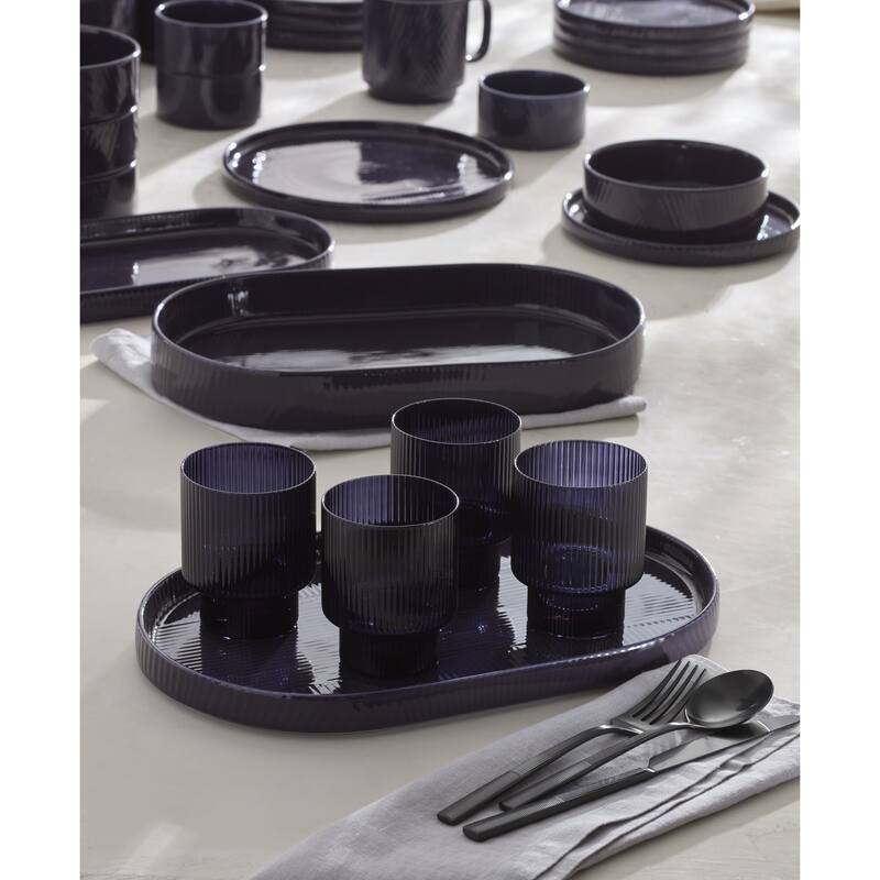 Lenox Modulus 2-Piece Serving Set, Oval Platter & Bowl - Bowl: 14.25" x 8.74" Platter: 14.25" x 8.82"