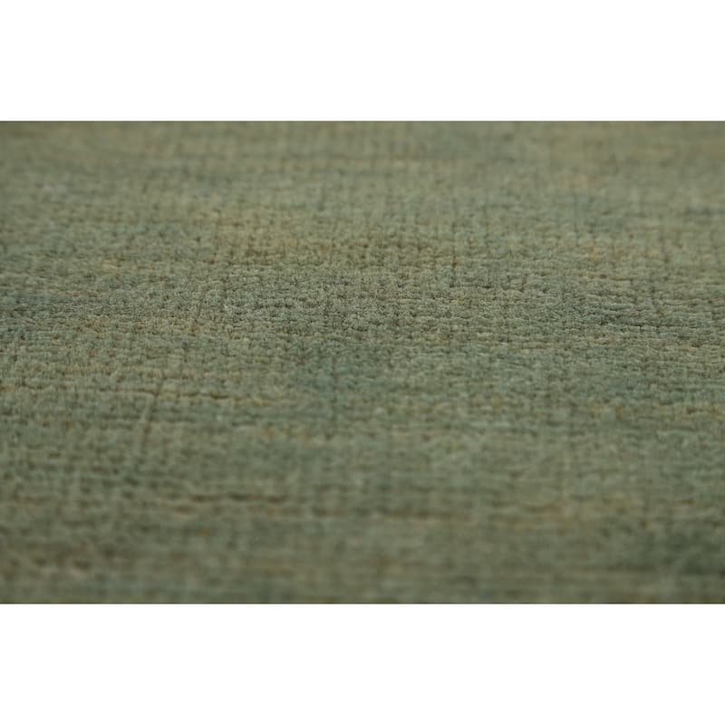 Modern Green Gabbeh Rug Handmade Wool Carpet - 3'10"x 5'11"