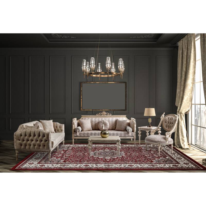 Master Collection Floral Transitional Area Rug