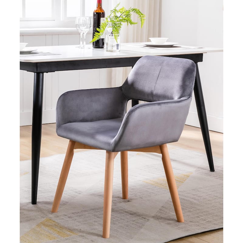 Porthos Home Diana Velvet/ Beech Wood Dining Chairs (Set of 2)