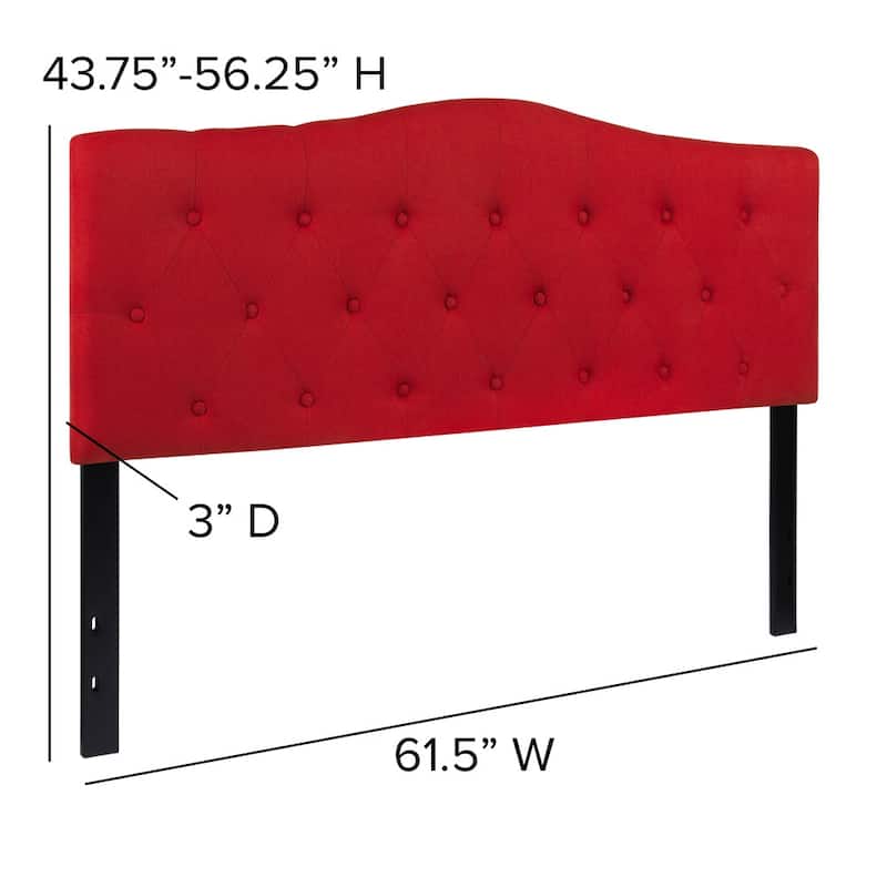 Arched Button Tufted Upholstered Headboard