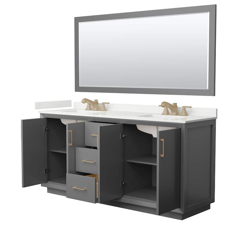 Wyndham Collection WCF414172D-QTZ-US3M70 Strada 72" Free Standing