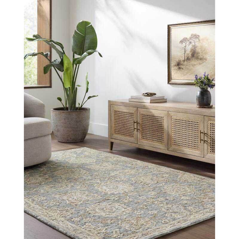 Livabliss Arnold Traditional Area Rug - Slate Blue - 5' x 7'6"