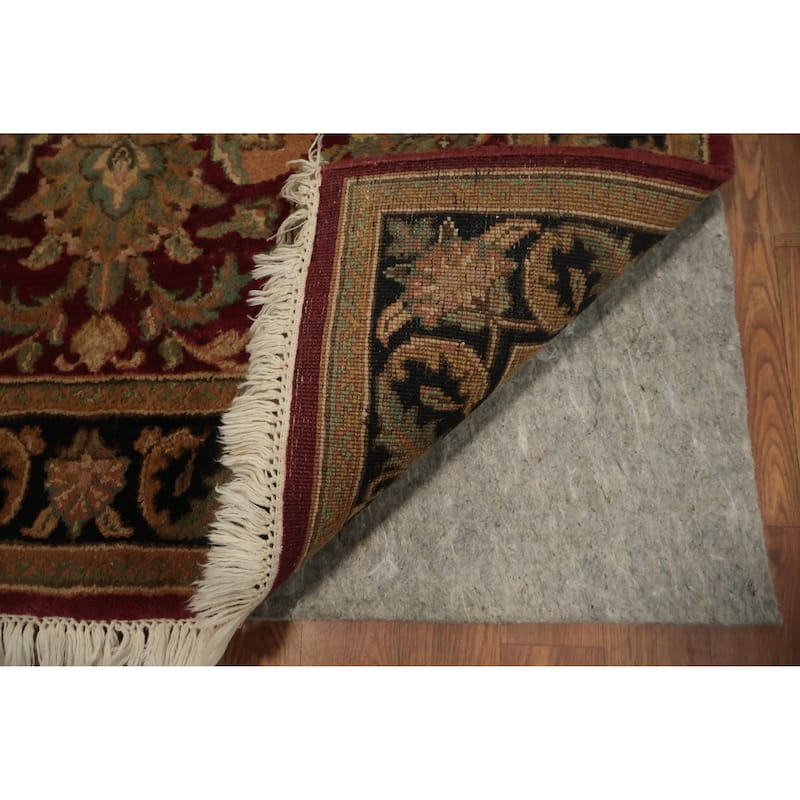 Hand Knotted Oriental 100% Wool Carpet Traditional Floral Red Agra Area Rug - 4' 1'' X 3' 11''