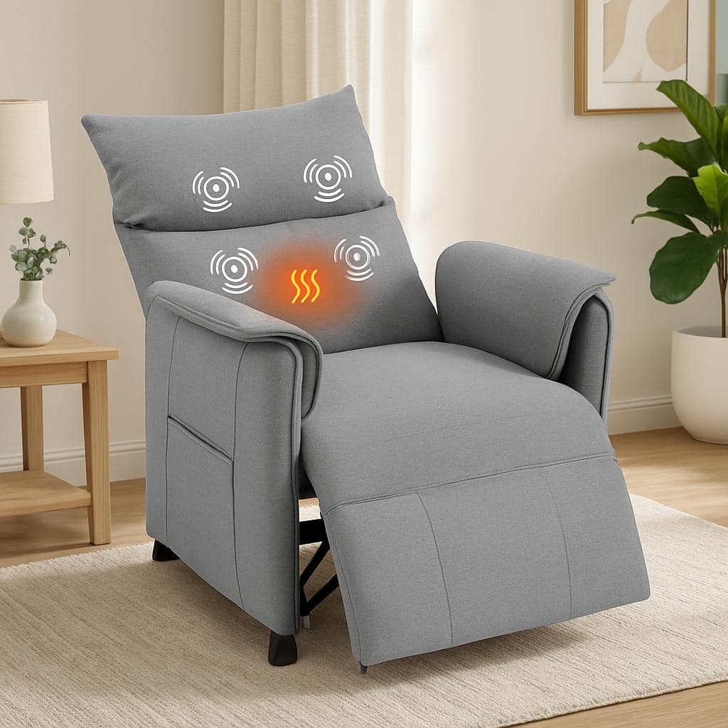 Electric Recliner Chair, with Massage and Heat, Remote Control