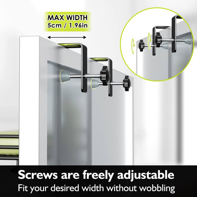 Over the Door Shower Caddy Adjustable 5 Tier Black,Bathroom Hanging Organizer Shelf Rustproof with 4 Hooks - Black