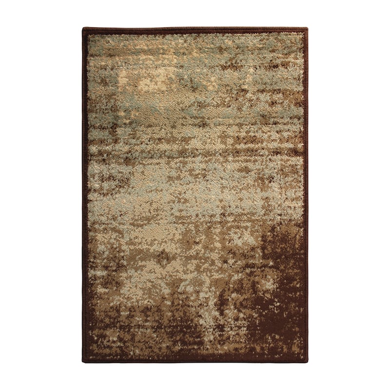 Superior Acid Wash Modern Gradient Indoor Area Rug or Runner - 2' x 3' - Slate