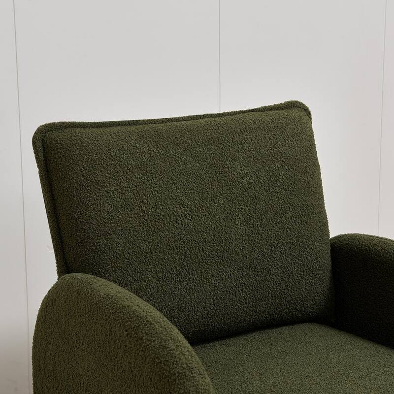 Modern Sherpa Upholstered Accent Chair