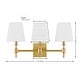 preview thumbnail 9 of 13, SAFAVIEH Home Lighting Collection Clelia 21" Modern & Contemporary Wall Sconce (3-bulb)