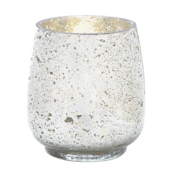 Silver Mercury Glass Hurricane