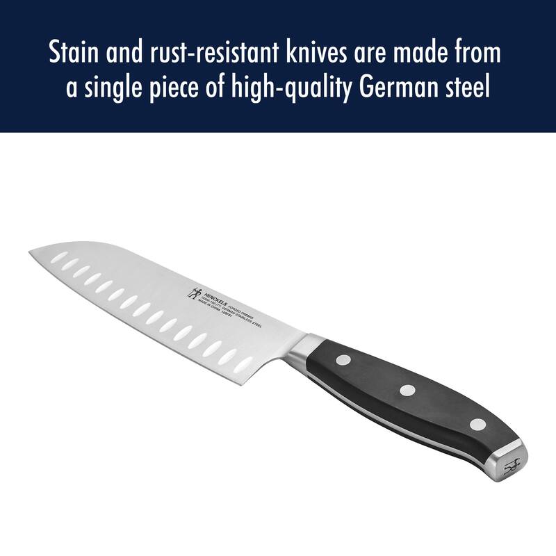 HENCKELS Forged Premio Hollow Edge Santoku Knife - 7-inch