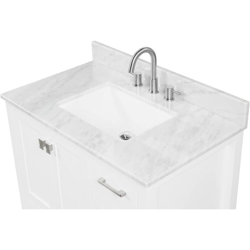Blossom Geneva 36" Solid Wood Bathroom Vanity with Marble Top