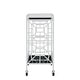 preview thumbnail 13 of 15, Johnson Serving Bar Cart 2 Tempered-Glass Shelves, Casters/ 2 Locking - N/A