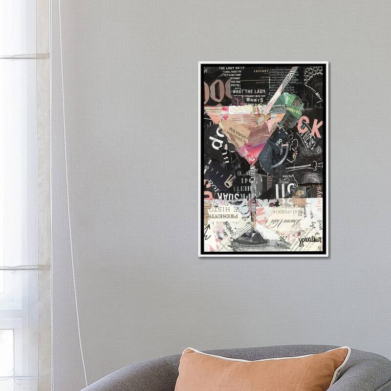 iCanvas "Pink Martini" by Jamie Pavlich-Walker Framed Canvas Print