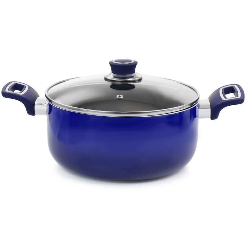 Oster 7 Piece Non Stick Aluminum Cookware Set in Blue