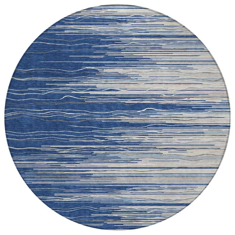HomeRoots Striped Transitional Rectangle Outdoor Rug