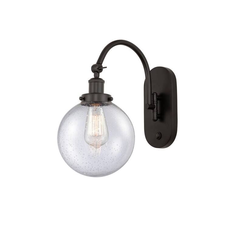 Innovations Lighting 918-1W-15-8 Beacon Sconce Beacon 15" Tall Wall - Oil Rubbed Bronze / Seedy