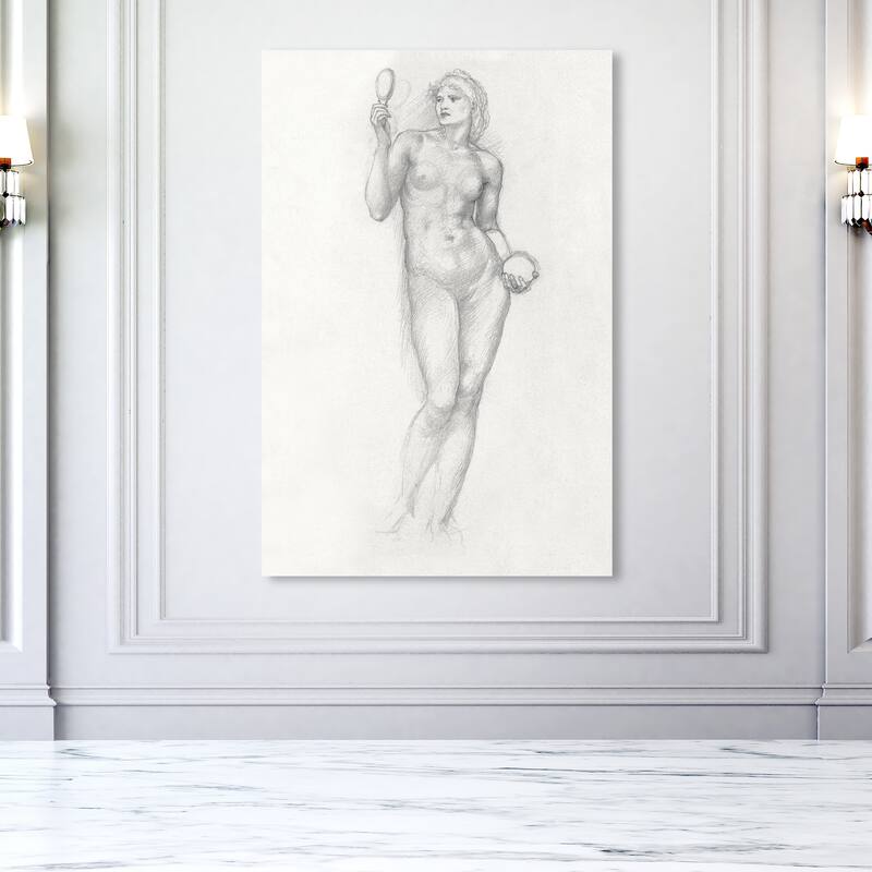 Wynwood Studio Canvas Classic and Figurative Nude Female Figure Black and Wall Art Canvas Print - 54 x 36